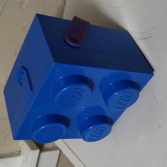 2018 Blue Lego Block Storage Case With Strap - Picture 2 of 7